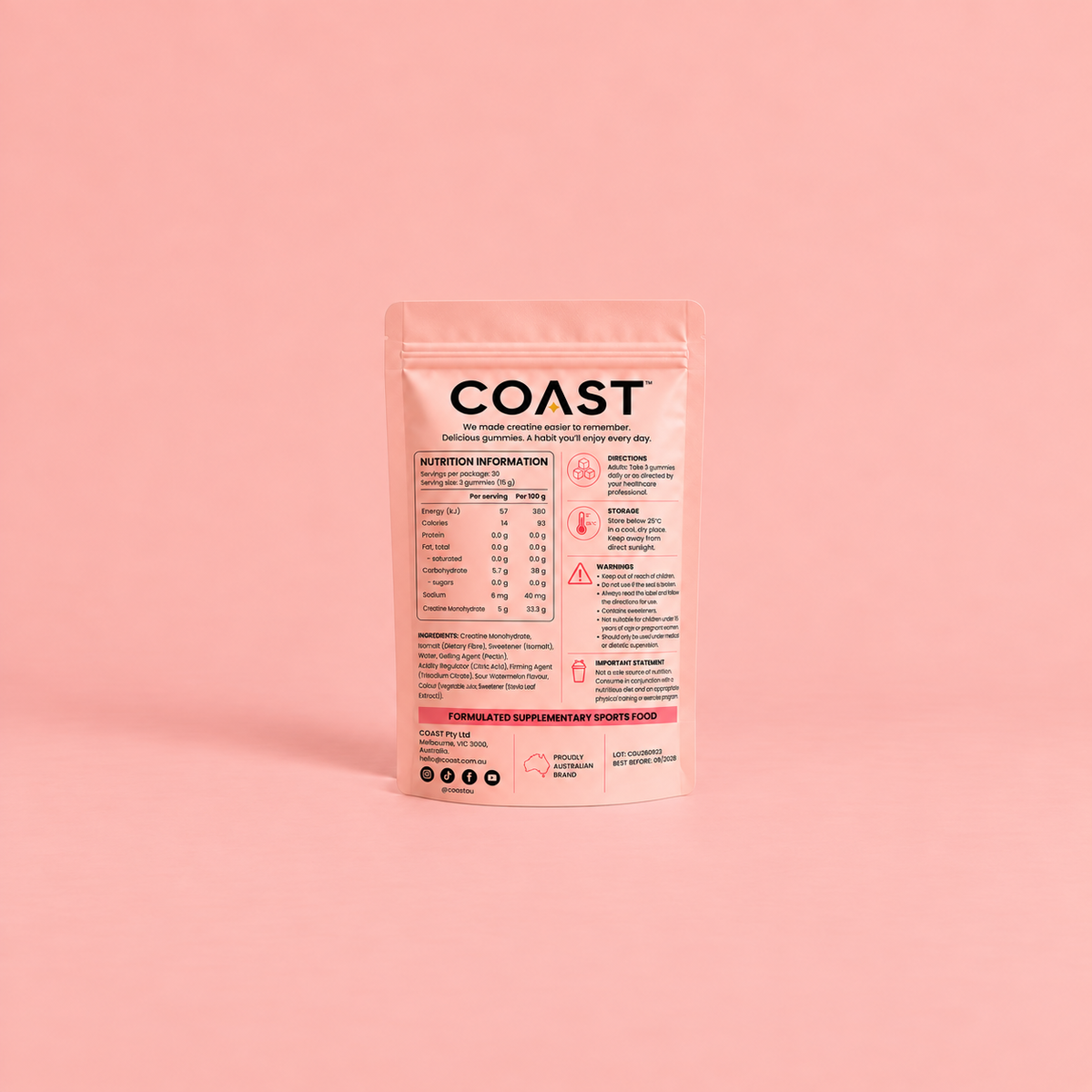 Coast Creatine Gummies